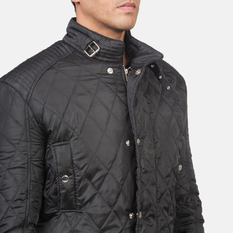Mens Barry Black Quilted Windbreaker Jacket_3530-9-1618223213247